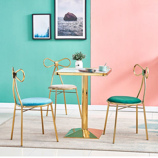 Glam Style Metal Side Chair Open Back Dining Chair with Gold Legs for Home Use Clearhalo ' kitchen&dining_furn' 'Dining Chairs' 'Dining Tables & Seating' 'dining_chair' 'furn' 'furn_dining_chair' 'Furniture' 'furniture_dining_chair' 'Kitchen & Dining Furniture' 'kitchen' 1200x1200_8b99f39e-0d19-4992-adfd-7232f7efecf0