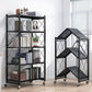 Steel Bookcase, 14.5" W, Geometric 3/4/5-Shelf Stackable Bookshelf Shelves