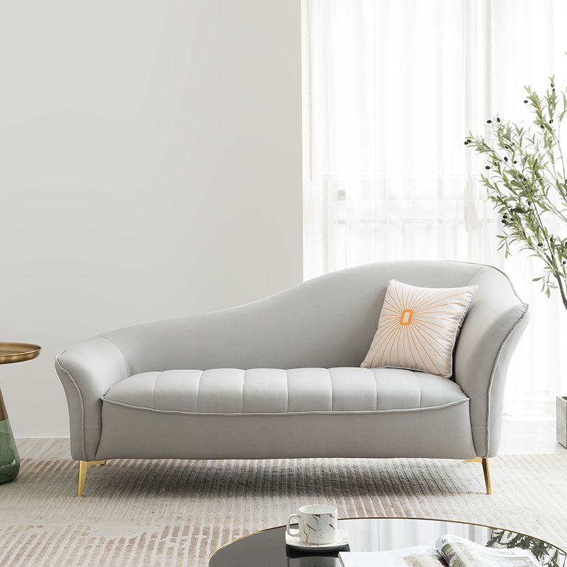 Glam with Arms Chaise Flared Arms with Legs for Bedroom Living Room Clearhalo 'Chairs & Seating' 'Chaise Lounge' 'chaise_lounge' 'furn' 'furn_chaise_lounge' 'Furniture' 'Living Room Furniture' 1200x1200_8b9b5549-3119-4e3b-8791-bf2c65f04efb