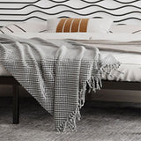 Glam Metallic Standard Bed, Beveled Open-Frame Headboard Bed Frame Clearhalo 'Bedroom Furniture' 'Beds' 'furn' 'furn_beds' 'Furniture' 1200x1200_8b9ca784-24bd-49ba-a1fc-5331a42029de