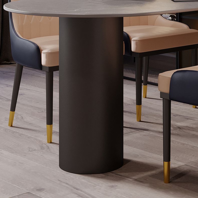 Modern Style Dining Table Sintered Stone Dining Table with Black Frame for Kitchen Clearhalo ' dining_table' 'Dining Tables & Seating' 'Dining Tables' 'furn' 'furn_dining_table' 'Furniture' 'furniture_dining_table' 'Kitchen & Dining Furniture' 'kitchen&dining_furn' 'kitchen' 'kitchen_dining_table' 1200x1200_8b9ccacb-2051-4c75-9cda-3d191221d60f