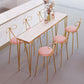 Indoor Marble Cocktail Bar Table Modern Fixed Table Gold and White Bar Height Table Clearhalo 'Bar Furniture' 'Bar Tables' 'bar_tables' 'furn' 'furn_bar_tables' 'Furniture' 'furniture_bar_tables' 'Kitchen & Dining Furniture' 1200x1200_8b9d0c6a-3961-4553-a51a-deb5c804530a