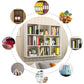 6"/8" W Modern Wooden Bookcase Wall-mounted Bookshelf with Shelves