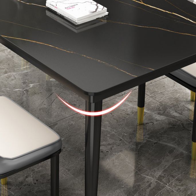 Casual Sintered Stone Standard Dining Table Rectangle Shape Dining Table for Kitchen Clearhalo ' dining_table' 'Dining Tables & Seating' 'Dining Tables' 'furn' 'furn_dining_table' 'Furniture' 'furniture_dining_table' 'Kitchen & Dining Furniture' 'kitchen&dining_furn' 'kitchen' 'kitchen_dining_table' 1200x1200_8ba06e8d-feba-40bf-83b7-0ccc9cf271f6