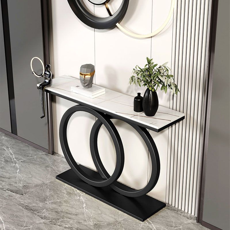 Tavolo da divano console in pietra moderna tavolo da rettangolo di rettangolo per sala