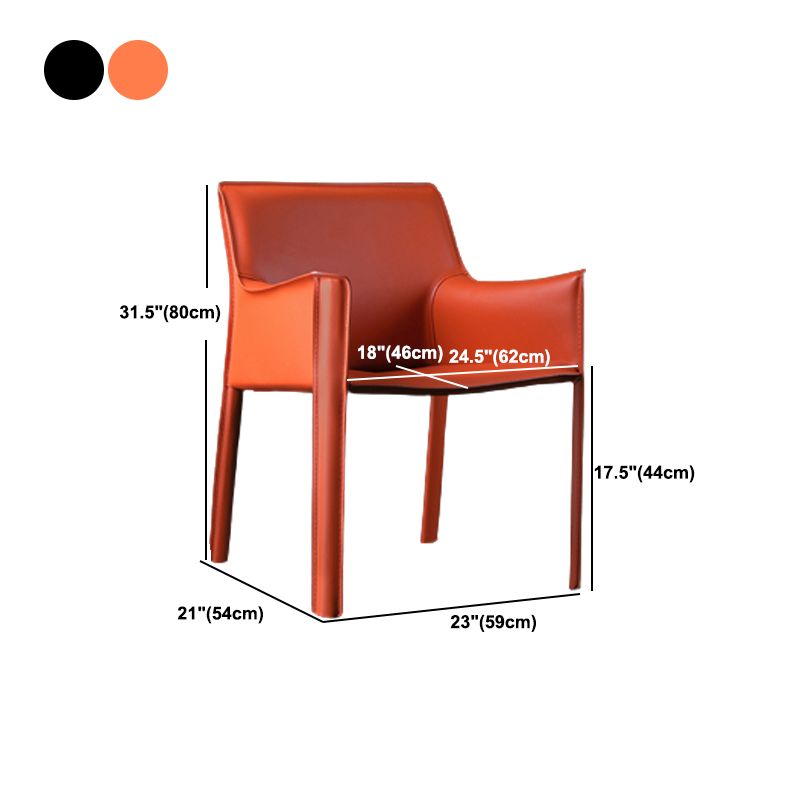 Silla de comedor tapizada silla lateral de comedor de cuero sinté