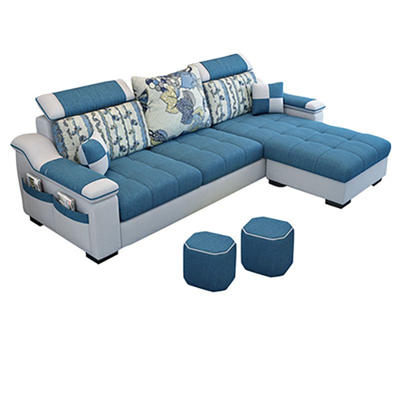 Modern Square Arm Sectionals 106.3"L x 57"W x 35.43"H High Back Sofa with Storage Clearhalo 'furn' 'furn_sectionals' 'Furniture' 'furniture_sectionals' 'kitchen' 'kitchen_sectionals' 'Living Room Furniture' 'Sectionals' 1200x1200_8ba4318b-bbff-42c9-bc91-c4b62a8b7c3e