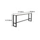 Industrial Black Iron Bar Table White Faux Marble Rectangle Top 41.3"H Bistro Table Clearhalo 'Bar Furniture' 'Bar Tables' 'bar_tables' 'furn' 'furn_bar_tables' 'Furniture' 'furniture_bar_tables' 'Kitchen & Dining Furniture' 1200x1200_8ba6d8e3-5898-4ca9-a32e-2a232215991c
