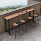 Modern Rectangle Outdoor Patio Bar Table Wood Natural Bistro Bar Height Cocktail Table Clearhalo 'Bar Furniture' 'Bar Tables' 'bar_tables' 'furn' 'furn_bar_tables' 'Furniture' 'furniture_bar_tables' 'Kitchen & Dining Furniture' 1200x1200_8ba6fdbf-074e-4524-b304-8d1630e2c944