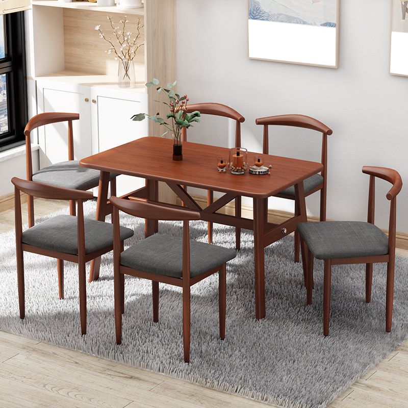 Modern 1/2/5/7 Pieces Dining Set Rectangle Wood Dining Table for Kitchen Clearhalo 'Dining Room Sets' 'Dining Tables & Seating' 'dining_room_set' 'furn' 'furn_dining_room_set' 'Furniture' 'Kitchen & Dining Furniture' 'kitchen&dining_furn' 'kitchen' 1200x1200_8ba8a6b5-79a0-49fe-a9d9-e2111c985ce5