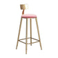 Glam Velvet Low Back Bar Stool Matte Finish Footrest Home Stool Clearhalo 'Bar Furniture' 'Bar Stools' 'bar_stools' 'furn' 'furn_bar_stools' 'Furniture' 'furniture_bar_stools' 'Kitchen & Dining Furniture' 1200x1200_8baa1af5-3ecd-4a8d-8788-be541bd40f62