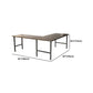 Brown and Black Writing Desk Industrial H-Shape Office Desk Pine Clearhalo 'furn' 'furn_office_desk' 'Furniture' 'Office Desks' 'Office Furniture' 'office_desk' 1200x1200_8babe6a6-d579-4280-a380-efac3e511a02
