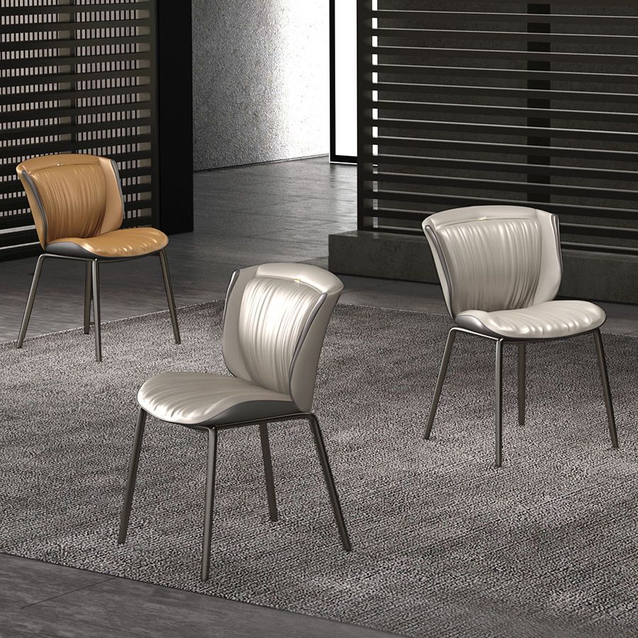 Home Side Chair Upholstered Wingback Dining Room Metal Chair (Set of 2) Clearhalo ' kitchen&dining_furn' 'Dining Chairs' 'Dining Tables & Seating' 'dining_chair' 'furn' 'furn_dining_chair' 'Furniture' 'furniture_dining_chair' 'Kitchen & Dining Furniture' 'kitchen' 1200x1200_8babe952-12da-4ebe-9292-564c2435079c