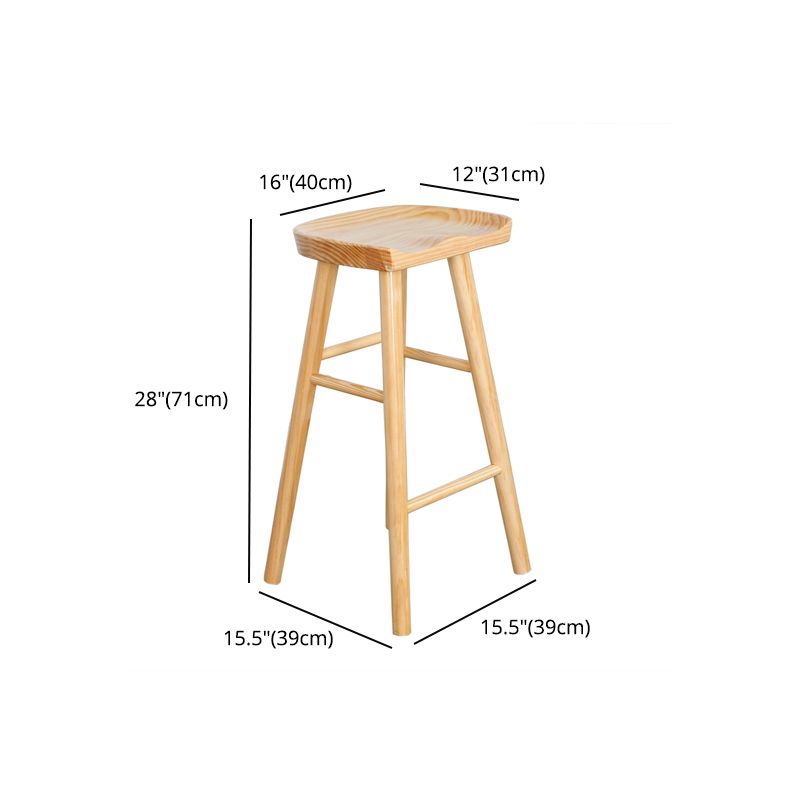 Modern Style Solid Wood Bar Stool with Footrest Kitchen Simple Wooden Stool Clearhalo 'Bar Furniture' 'Bar Stools' 'bar_stools' 'furn' 'furn_bar_stools' 'furniture_bar_stools' 'Kitchen & Dining Furniture' 'kitchen&dining_furn' 'kitchen' 'kitchen_furn' Furniture' 1200x1200_8bac5505-146f-42ea-915f-846a6caee01b