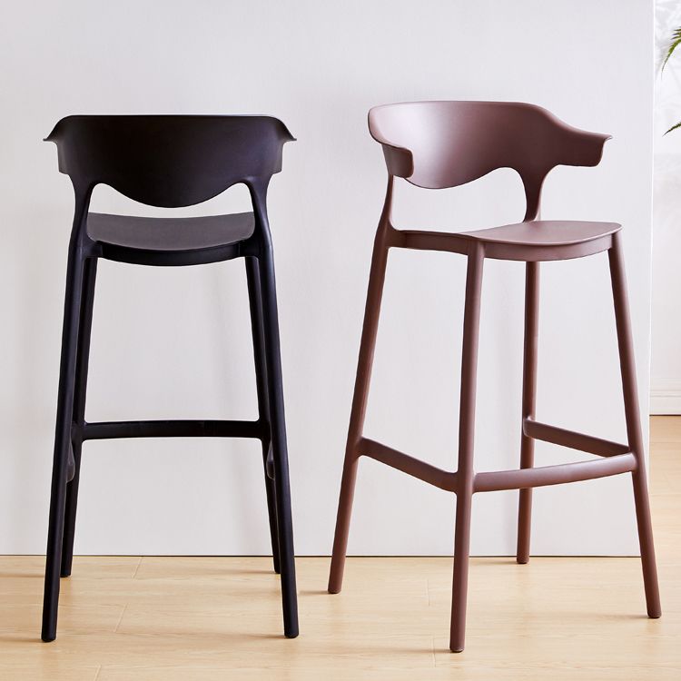 Contemporary Plastic Kitchen Dining Room Arm Stool Low Back Bar Stool Clearhalo 'Bar Furniture' 'Bar Stools' 'bar_stools' 'furn' 'furn_bar_stools' 'furniture_bar_stools' 'Kitchen & Dining Furniture' 'kitchen&dining_furn' 'kitchen' 'kitchen_furn' Furniture' 1200x1200_8bac6868-09a8-48e3-8d23-ada18deb90df