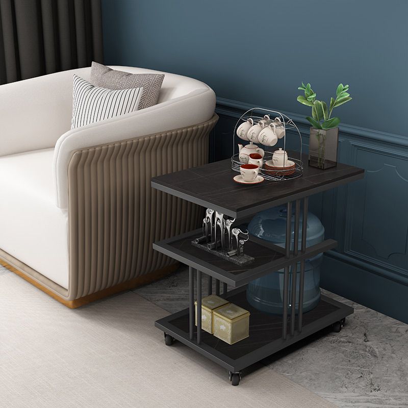 24.41" Tall Contemporary Style Side End Table Storage End Table