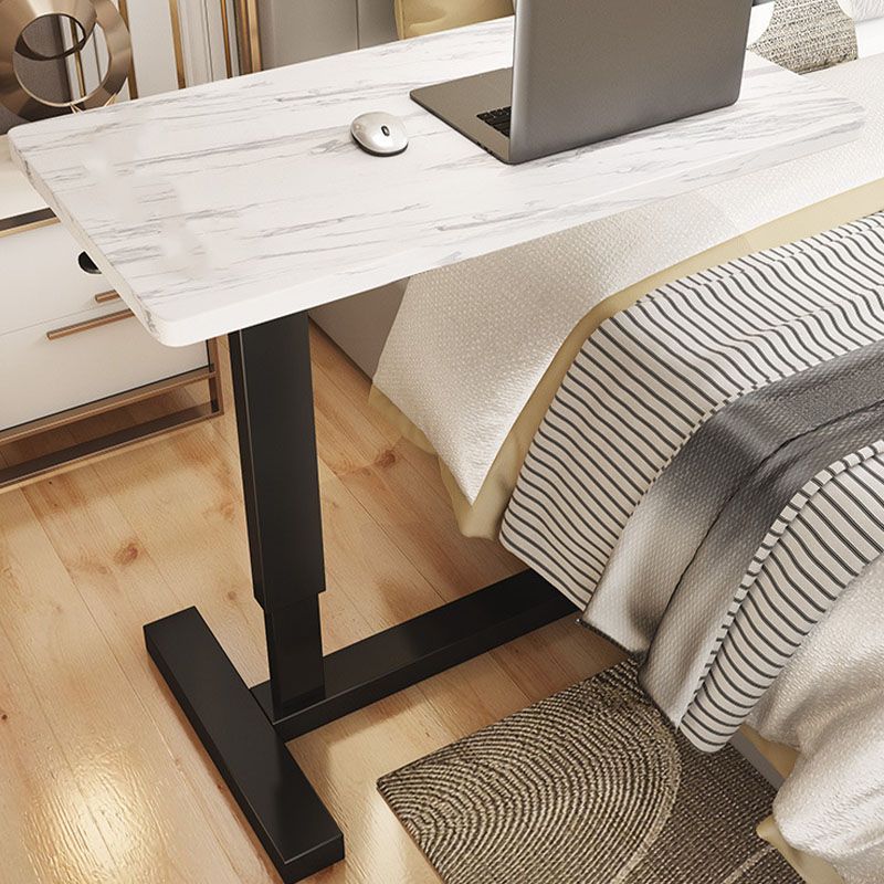 Contemporary Curved Writing Desk Pedestal Office Desk with Metal Legs Clearhalo 'furn' 'furn_office_desk' 'Furniture' 'Office Desks' 'Office Furniture' 'office_desk' 1200x1200_8bb00f87-9365-4099-bc3e-cdc7ab364dbf