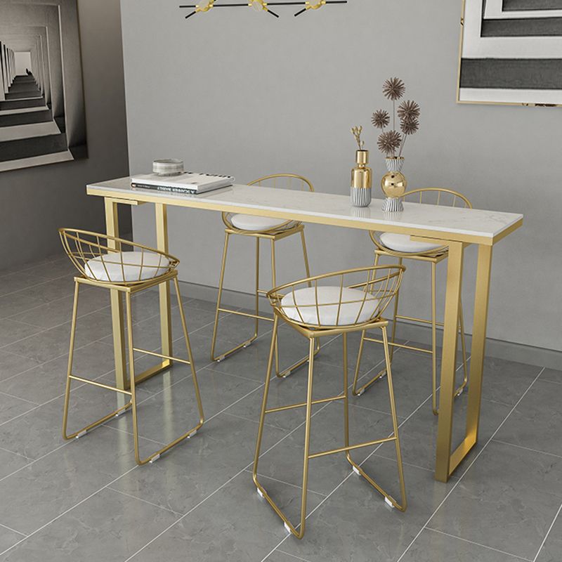 Indoor Contemporary Bar Dining Table Rectangle Faux Marble Bar Table Clearhalo 'Bar Furniture' 'Bar Tables' 'bar_tables' 'furn' 'furn_bar_tables' 'Furniture' 'Kitchen & Dining Furniture' 1200x1200_8bb0c1bc-fd41-4dac-9c9a-fe69c1a98cb1
