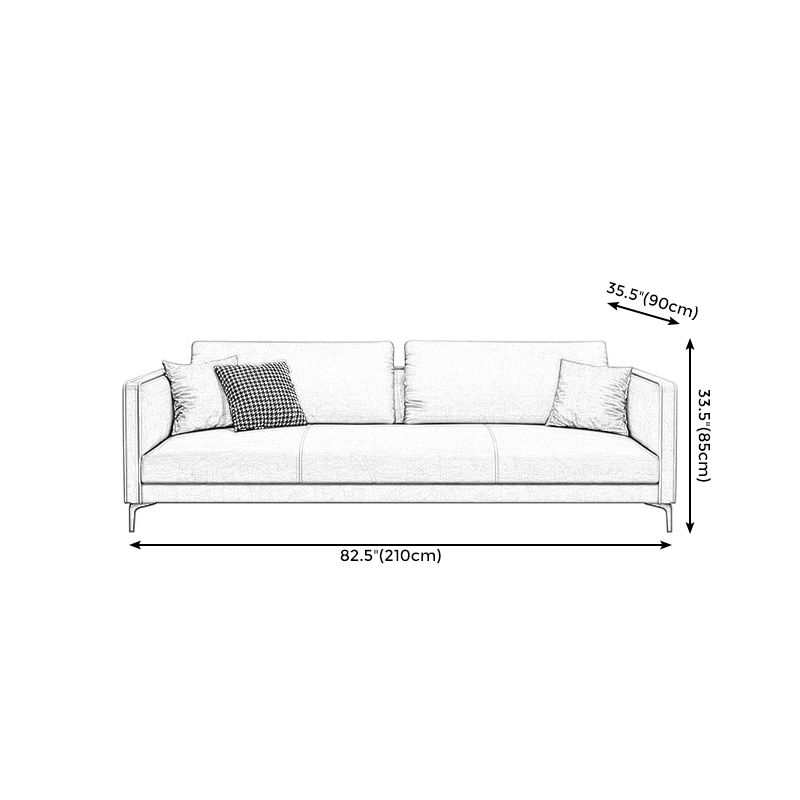 Living Room Contemporary Light-grey Standard Recessed Arm Seating Clearhalo 'furn' 'furn_sofas' 'Furniture' 'furniture_sofas' 'kitchen' 'kitchen_sofas' 'Living Room Furniture' 'Sofa' 'sofas' 1200x1200_8bb258ee-c791-4353-a94f-343c0ec0c04b