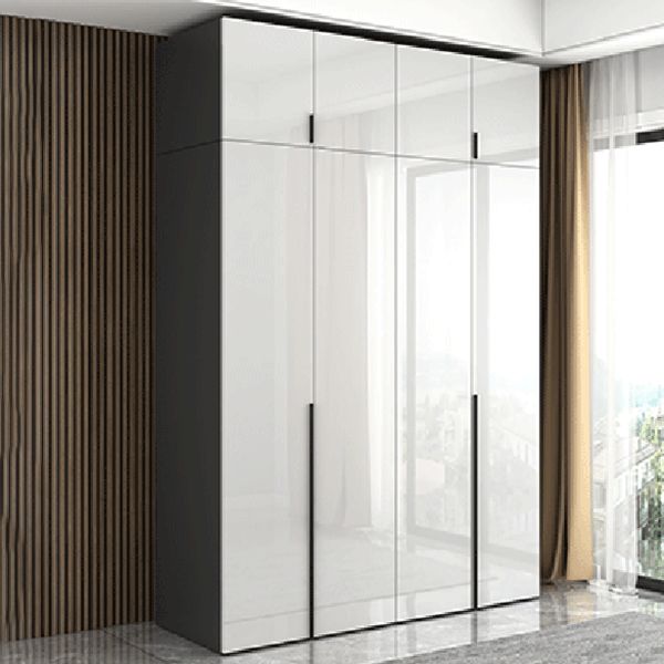 Modern Manufactured Wood Storage Cabinet High Gloss White Cabinet Clearhalo 'Armoires & Wardrobes' 'armoires_wardrobes' 'Bedroom Furniture' 'furn' 'furn_armoires_wardrobes' 'Furniture' 1200x1200_8bb2c105-c6c0-4a33-a932-1b0c4be4b08c