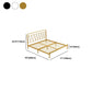 Open-Frame Metal Bed 43.30 Inch High Wire-Grid Rectangular Bed Frame