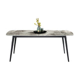 Contemporary Style Kitchen Sintered Stone Rectangle Table With 4 Legs Base Clearhalo 'Dining Room Sets' 'Dining Tables & Seating' 'dining_room_set' 'Furniture' 'furniture_dining_room_set' 'Kitchen & Dining Furniture' 'kitchen&dining_furn' 'kitchen' 1200x1200_8bb32811-bfd8-4e25-a413-4a2532a0043b