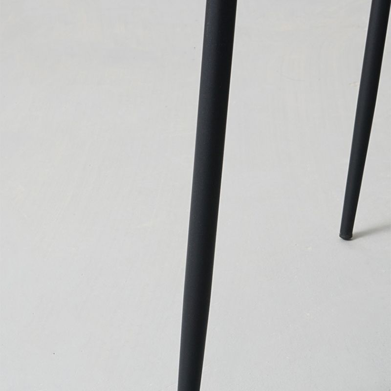 Metal Modern Dining Chair with Solid Back Matte Finish Indoor Side Chair