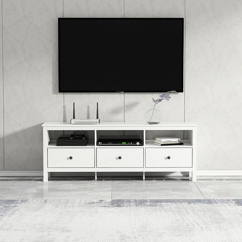 White Contemporary TV Stand Faux Wood TV Cabinet with Drawers Clearhalo 'furn' 'furn_tv_stands_entertainment_centers' 'Furniture' 'Living Room Furniture' 'TV Stands & Entertainment Centers' 'TV Stands & Media Storage Furniture' 'tv_stands_entertainment_centers' 1200x1200_8bb38885-865d-4cb4-b549-840f4f4c5b20