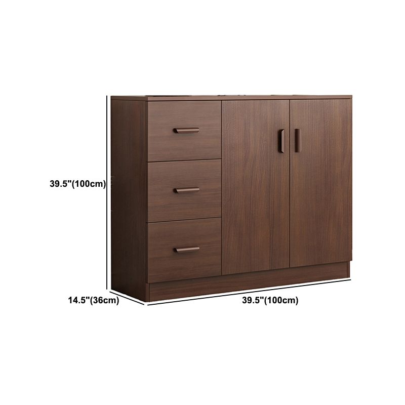 Modern Modern Side Cabinet Brown Accent Cabinet met deuren met deuren