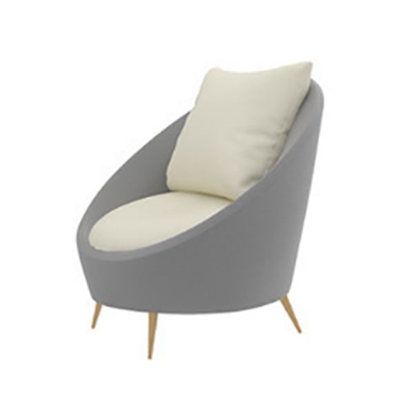 Sofá contemporáneo de brazo cuadrado de cuero de forma gris para sala de estar para sala de estar