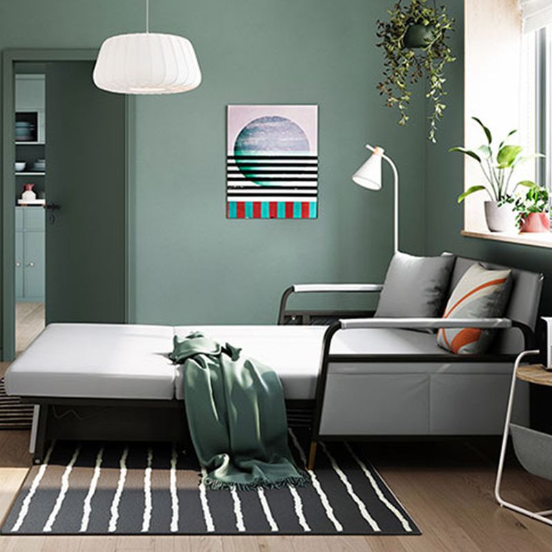 Divano letto convertibile con cuscino quadrato di stoccaggio divano letto posteriore