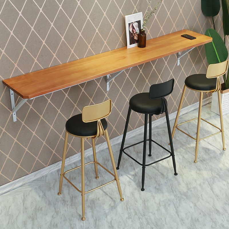 Modern Style Bar-stool Round Seat Counter Bar Stool with Metal Legs Clearhalo 'Bar Furniture' 'Bar Stools' 'bar_stools' 'furn' 'furn_bar_stools' 'Furniture' 'Kitchen & Dining Furniture' 1200x1200_8bb49bb7-fe4c-44cd-9a38-1d709b05dca2