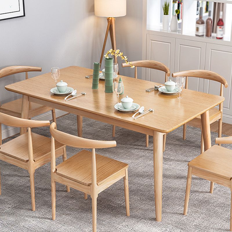Modern Solid Wood Dining Table Brown Rectangle Table with 4 Legs for Home Use Clearhalo ' dining_table' 'Dining Tables & Seating' 'Dining Tables' 'furn' 'furn_dining_table' 'Furniture' 'furniture_dining_table' 'Kitchen & Dining Furniture' 'kitchen&dining_furn' 'kitchen' 'kitchen_dining_table' 1200x1200_8bb5697a-9eba-43df-91f9-2819837824aa