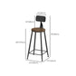 Rectangle Bar Pub Table Set 1/4 Pcs Solid Wood Top Bar Table and Iron Stools Clearhalo 'Bar Furniture' 'furn' 'furn_home_bar_bar_sets' 'Furniture' 'Home Bars & Bar Sets' 'home_bar_bar_sets' 'Kitchen & Dining Furniture' 1200x1200_8bb7bf02-064d-4270-ac70-9963bd02027c