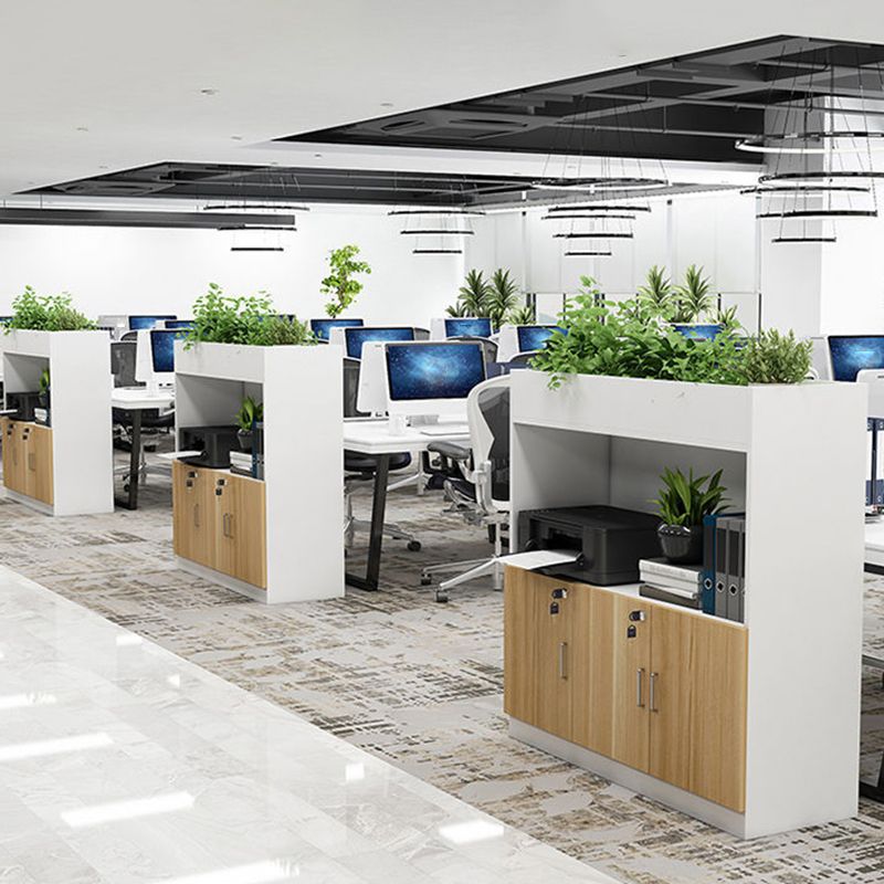 Archivo de estantes de almacenamiento lateral Bloqueo de madera Archivo moderno