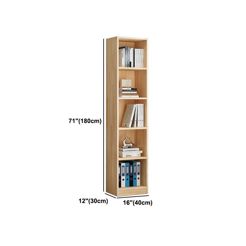 Scandinavian Vertical Standard Bookshelf Natural Pine Wood Bookshelf for Home Clearhalo 'Bookcases' 'furn' 'furn_bookcases' 'Furniture' 'furniture_bookcases' 'kitchen' 'kitchen_bookcases' 'Living Room Furniture' 'Office Furniture' 1200x1200_8bb8a3f7-c72b-4e11-98bd-d47e7a09ecd5