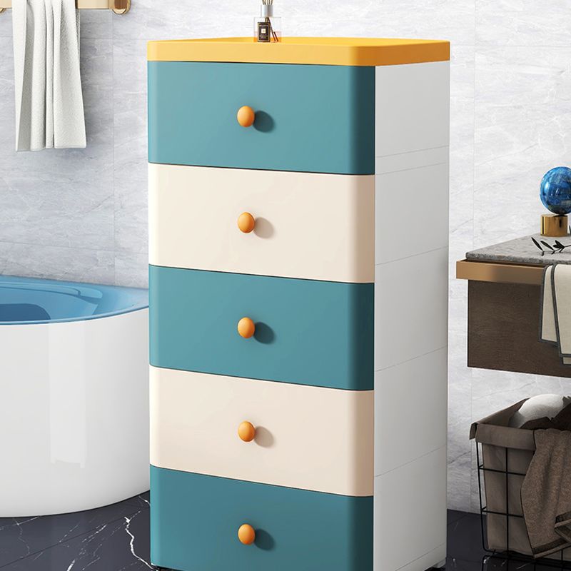 5-Drawer Wardrobe Armoire with Legs Modern Plastic Storage Cabinet Clearhalo 'Armoires & Wardrobes' 'armoires_wardrobes' 'Bedroom Furniture' 'furn' 'furn_armoires_wardrobes' 'Furniture' 1200x1200_8bb9041f-37be-4d9a-86b1-837ce4409f06