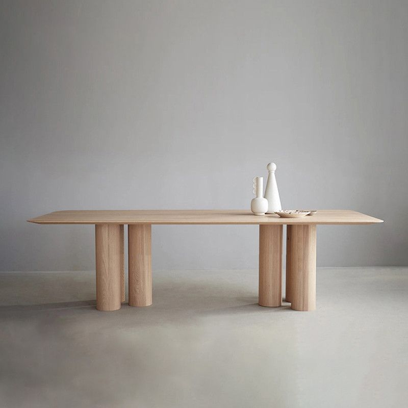 Rectangle Simplicity Dining Table Solid Wood Fixed Table for Kitchen Clearhalo ' dining_table' 'Dining Tables & Seating' 'Dining Tables' 'furn' 'furn_dining_table' 'Furniture' 'furniture_dining_table' 'Kitchen & Dining Furniture' 'kitchen&dining_furn' 'kitchen' 'kitchen_dining_table' 1200x1200_8bb91eb3-ec64-46bc-8793-7268d893a378