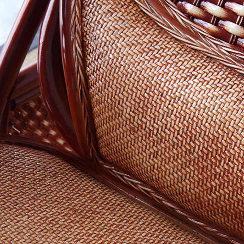 Sedia a dondolo tradizionale rattan a colore solido mandrino sedia a dondolo interno