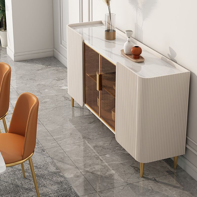 Tavolo a buffet in stile glam Credenza a buffet con cassetti e armadi