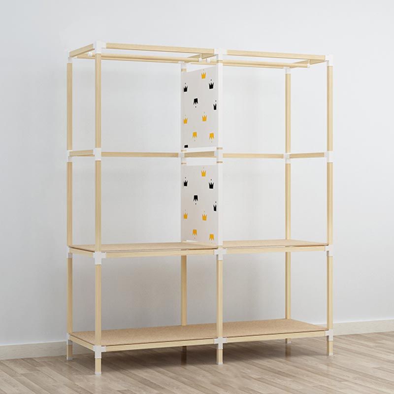 Guardaroba in stile contemporaneo in legno solido armadio a 1 porte per la casa