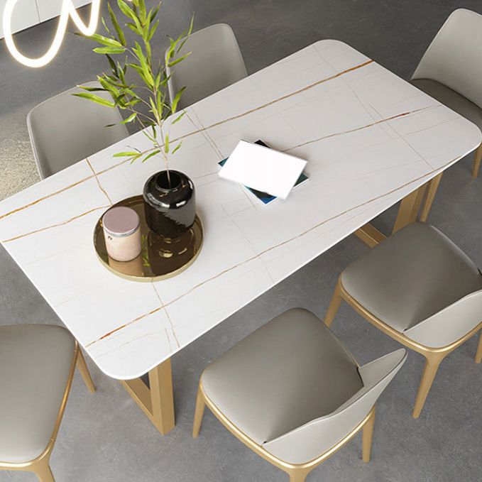 Glam Stone Dining Table Set pour la maison 1/2/5/7 pièces