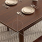 Modern Brown Rubberwood Top Dining Table with 4 Solid Wood Legs Clearhalo 'Dining Tables & Seating' 'Dining Tables' 'dining_table' 'furn' 'furn_dining_table' 'Furniture' 'Kitchen & Dining Furniture' 1200x1200_8bbe95a6-b618-4f1e-b592-c10eaaa77894