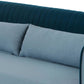 Stoff moderne Smoking -Armsofa mit Bolsterkissen in Blau/Grau