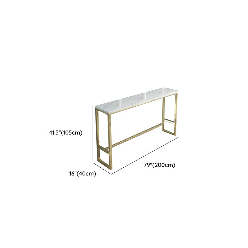 White Faux Marble Table Modern Style Bistro Table with Gold Base Clearhalo 'Bar Furniture' 'Bar Tables' 'bar_tables' 'furn' 'furn_bar_tables' 'Furniture' 'Kitchen & Dining Furniture' 1200x1200_8bc03eeb-c3e9-46cd-ad88-9b56d6c8c39e