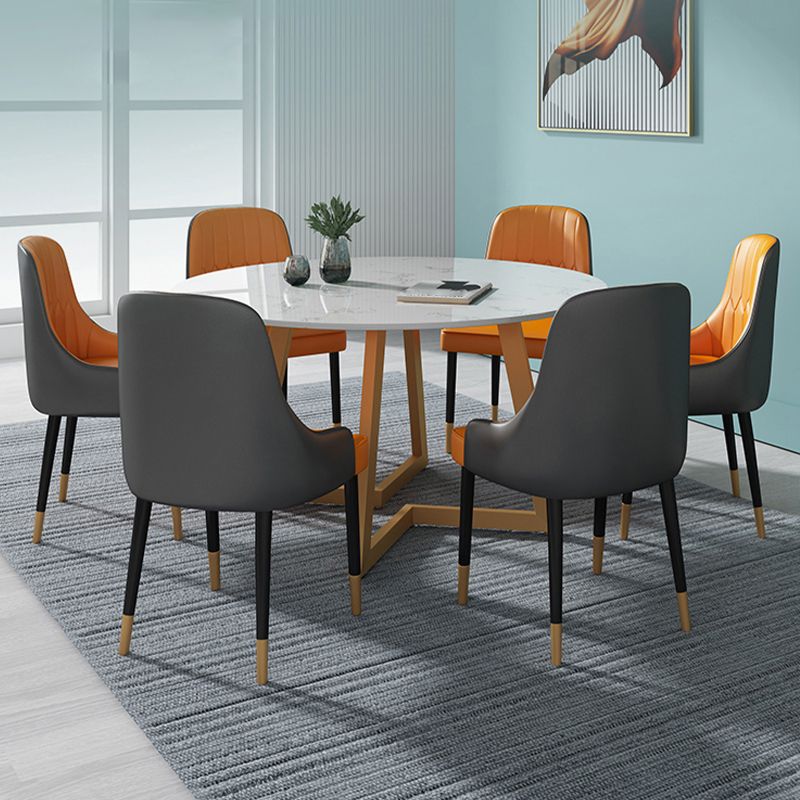 1/4/5/7 Pcs Metal Glam Dining Room Set with Round Table and Chairs Dining Set Clearhalo 'Dining Room Sets' 'Dining Tables & Seating' 'dining_room_set' 'furn' 'furn_dining_room_set' 'Furniture' 'furniture_dining_room_set' 'Kitchen & Dining Furniture' 'kitchen&dining_furn' 'kitchen' 1200x1200_8bc06633-7ccd-441a-a18c-fd0cabdbb479