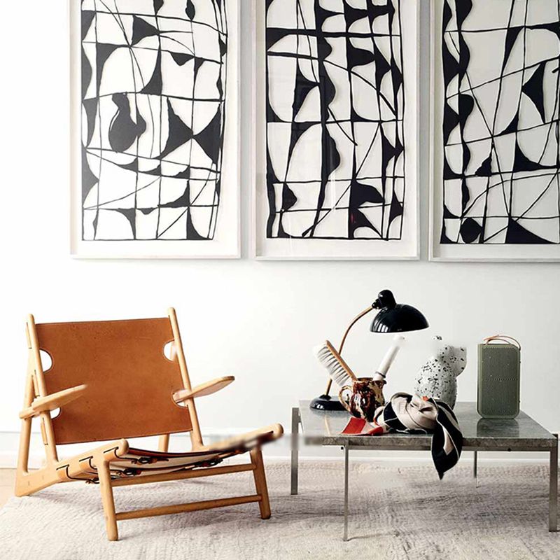 Mid-Century Modern Solid Wood Frame Square Arms Lounge Accent Chair Clearhalo 'Accent Chairs' 'accent_chairs' 'Chairs & Seating' 'furn' 'furn_accent_chairs' 'Furniture' 'Living Room Furniture' 1200x1200_8bc0fb00-eae1-4ff3-82ef-b147d527abb9