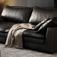 Black Stain Resistant Contemporary Faux Leather Square Arm Sofa with Bolster Pillows Clearhalo 'furn' 'furn_sofas' 'Furniture' 'furniture_sofas' 'kitchen' 'kitchen_sofas' 'Living Room Furniture' 'Sofa' 'sofas' 1200x1200_8bc12639-a0b9-45bb-b1c0-7c448aa21c6a