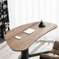 Irregular Shaped Wood Office Desk Brown Writing Desk for Home