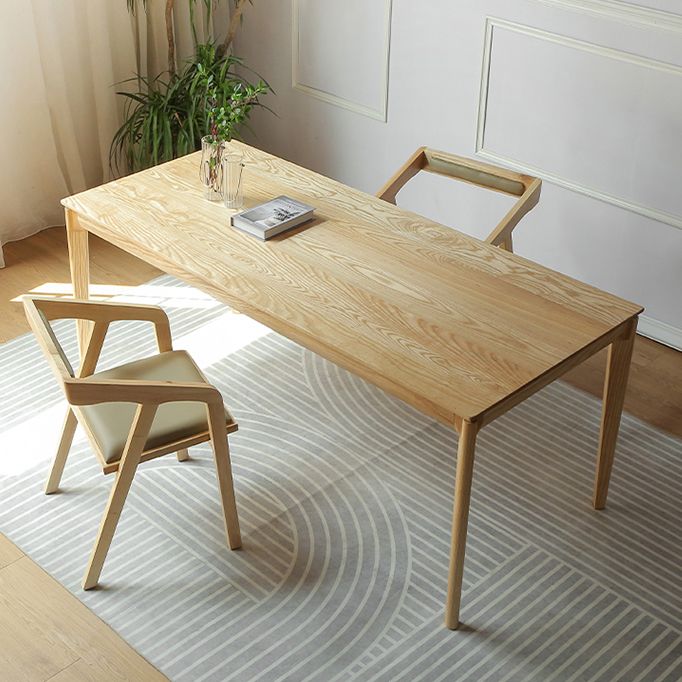 Modern 1/2/3/4/5 Pieces Dining Set Rectangle Solid Wood Legs Dinette Set in Natural Clearhalo 'Dining Room Sets' 'Dining Tables & Seating' 'dining_room_set' 'furn' 'furn_dining_room_set' 'Furniture' 'Kitchen & Dining Furniture' 1200x1200_8bc2b422-81c6-4e61-98bf-fa76d9f9f7e5